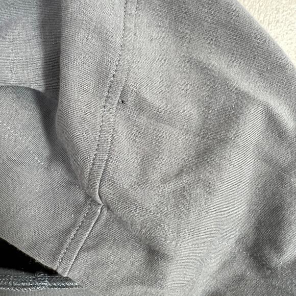 Eileen Fisher Hooded Cardigan Women Size L Organic Cotton Open Front Boho Blue - Picture 8 of 10